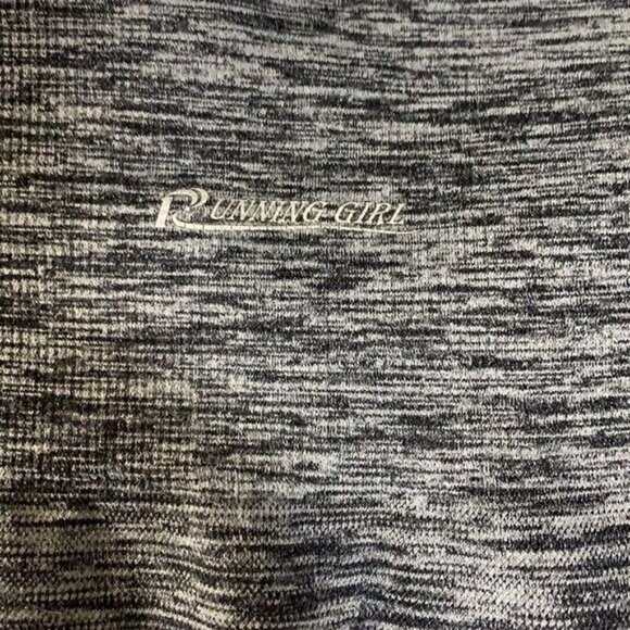 Running Girl High Waist Gray Ombré Spandex Workout Leggings, Size S/M - Picture 3 of 9